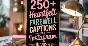 250+Heartfelt Farewell Captions for Instagram in 2025
