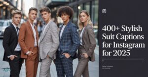 400+ Stylish Suit Captions for Instagram for 2025
