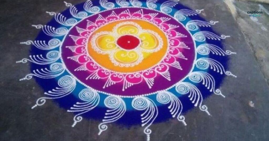 rangoli captions