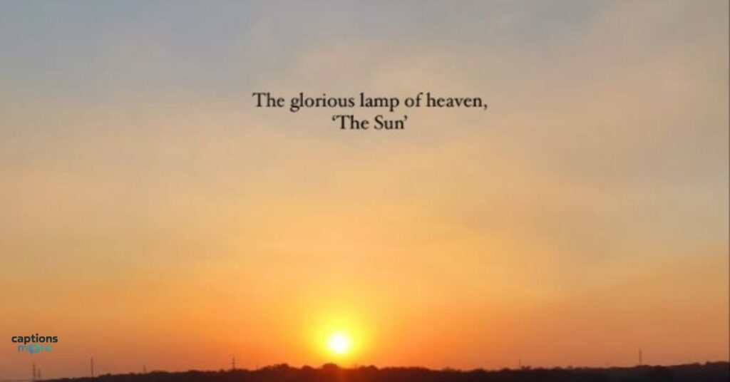 Short and Sweet Sunset Captions