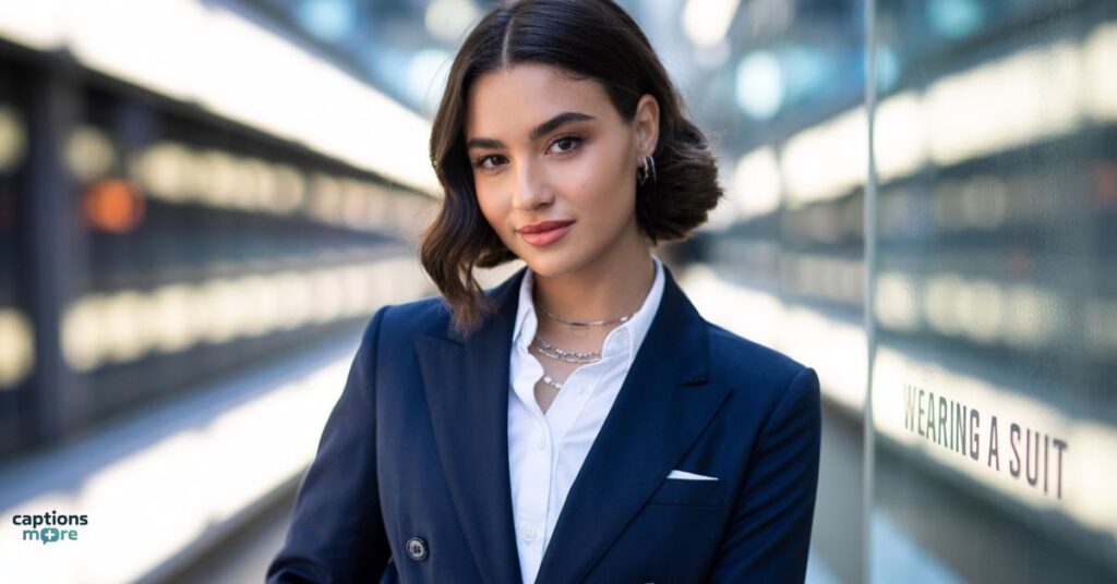 Wearing a Suit Captions for Instagram for Girls