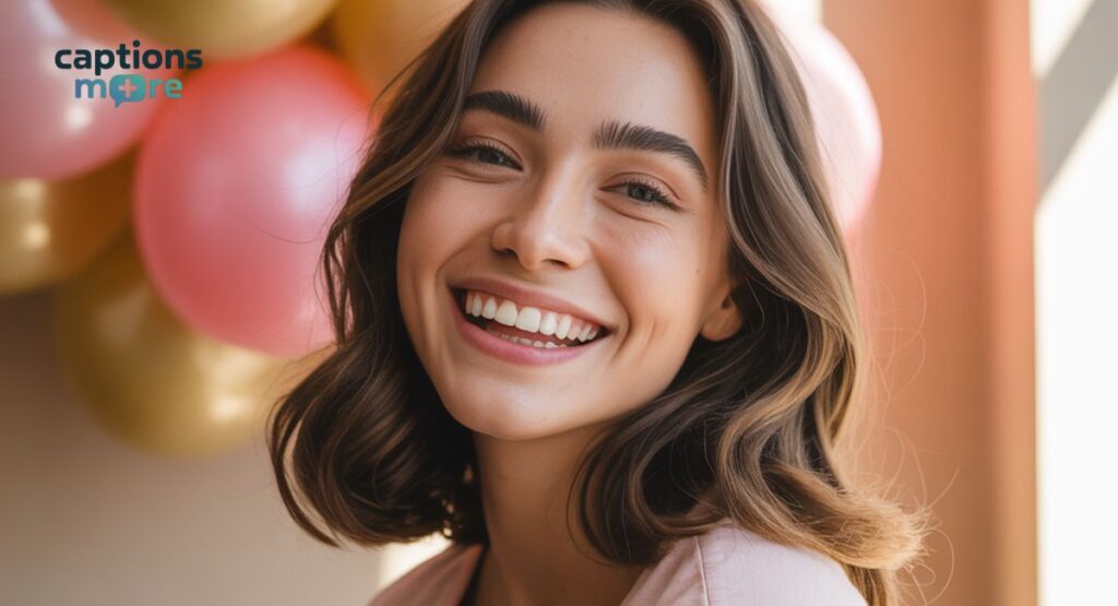 caption about happiness and smiles