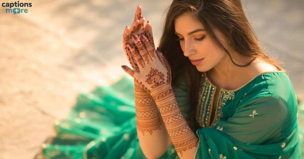 Heartfelt Mehndi Captions for Bride’s Sisters
